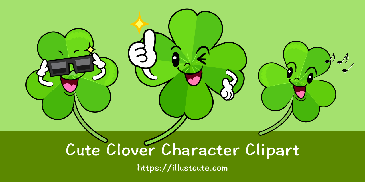 Free Cute Clover Clipart Characters