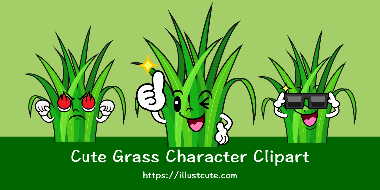 Free Cute Grass Clipart Characters