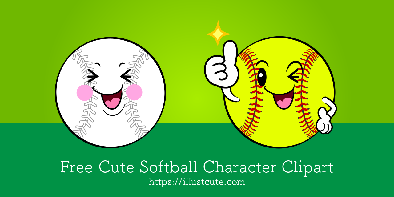 Free Cute Softball Clipart Characters