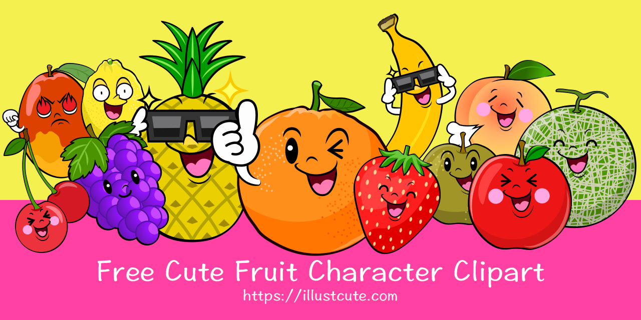 Free Cute Fruit Clipart Characters