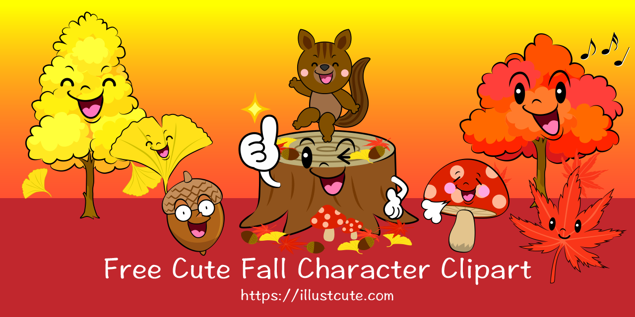 Free Cute Fall Clipart Characters