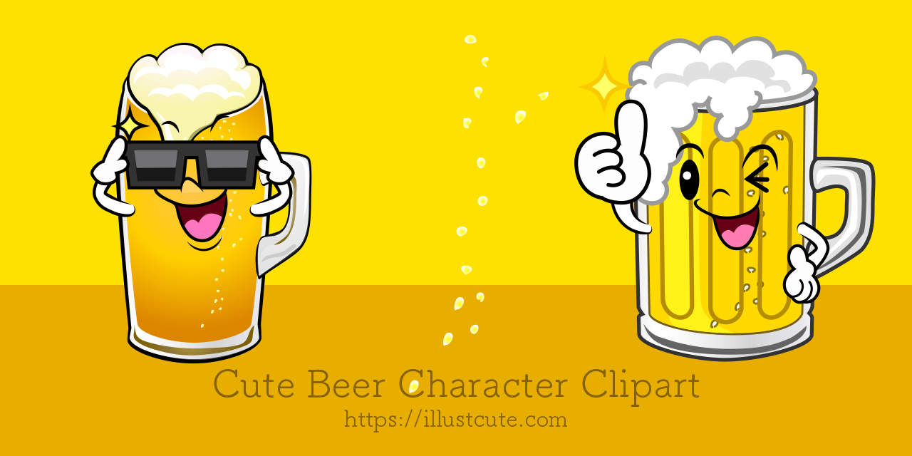 Cute Beer Character Clipart