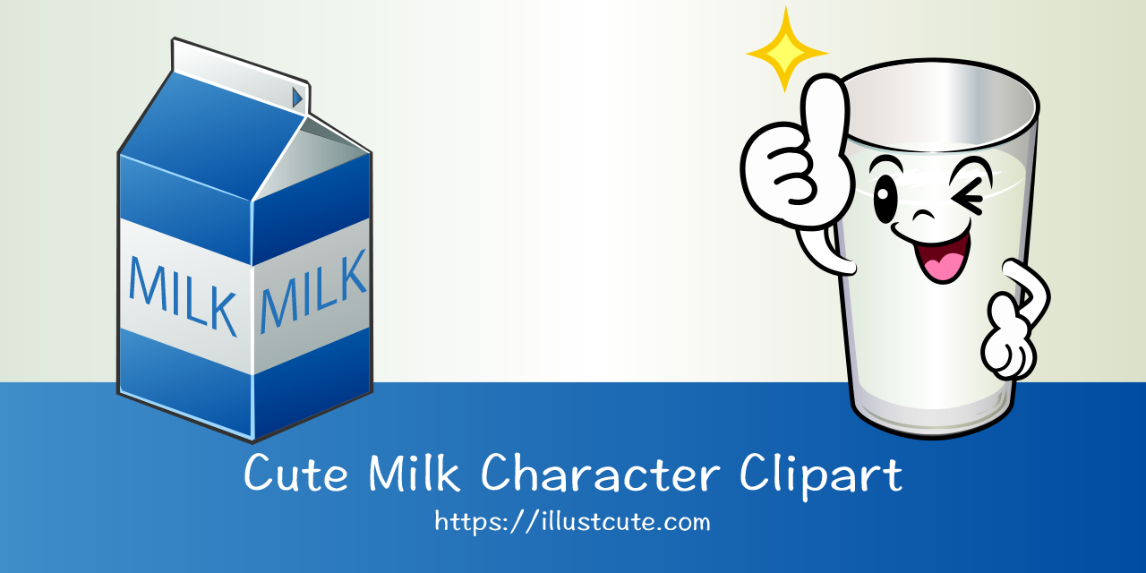 Cute Milk Character Clipart