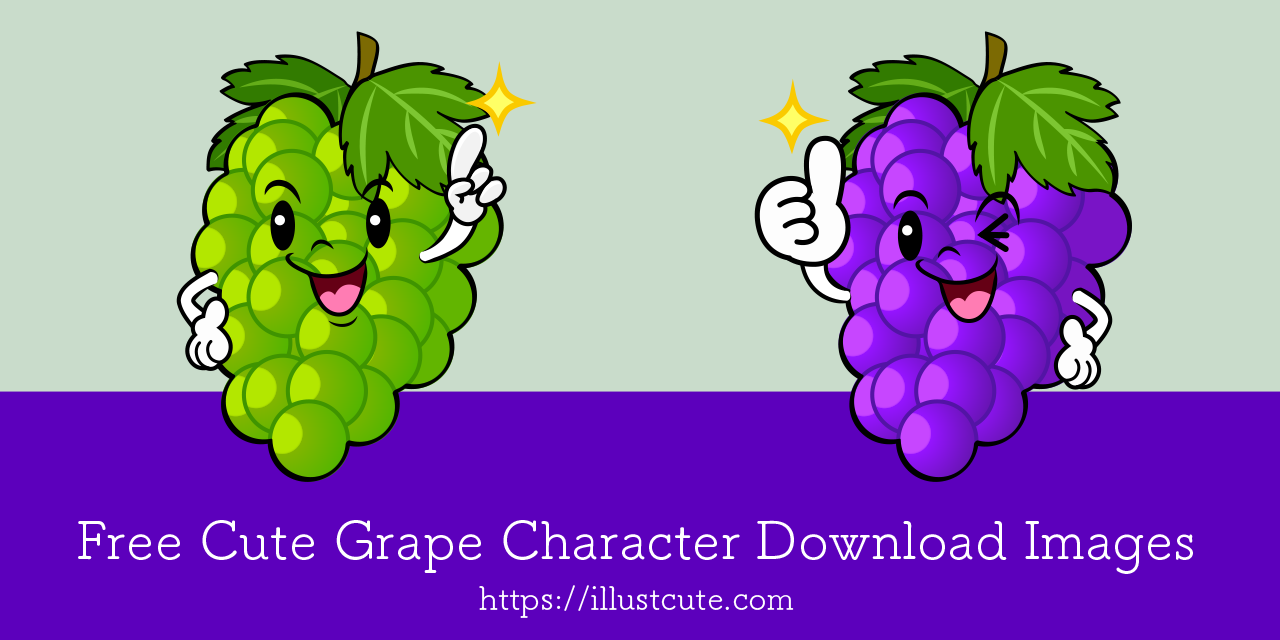 Free Cute Grapes Clipart Characters