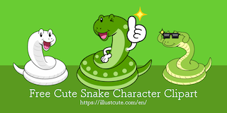 Cute Snake Character Clipart