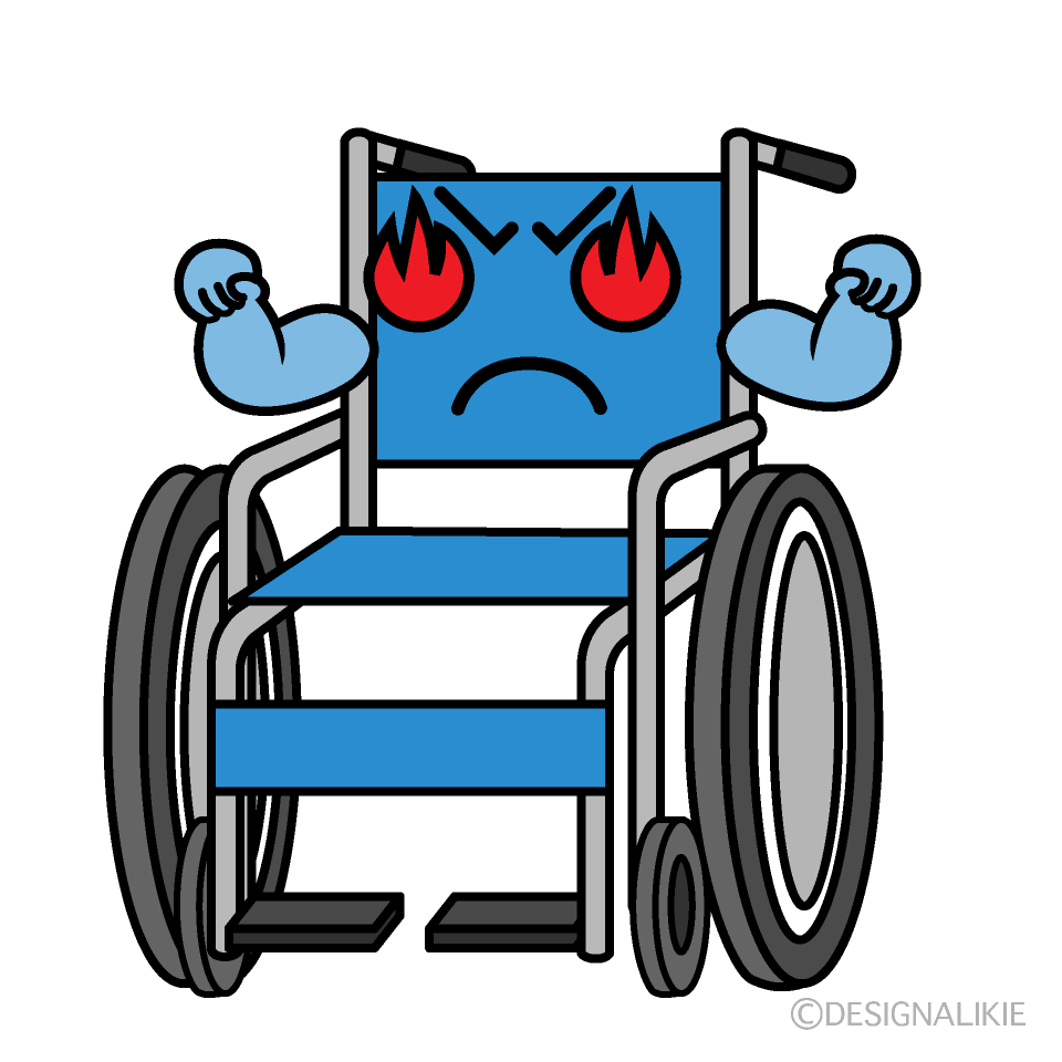 かわいい熱意の車椅子イラスト