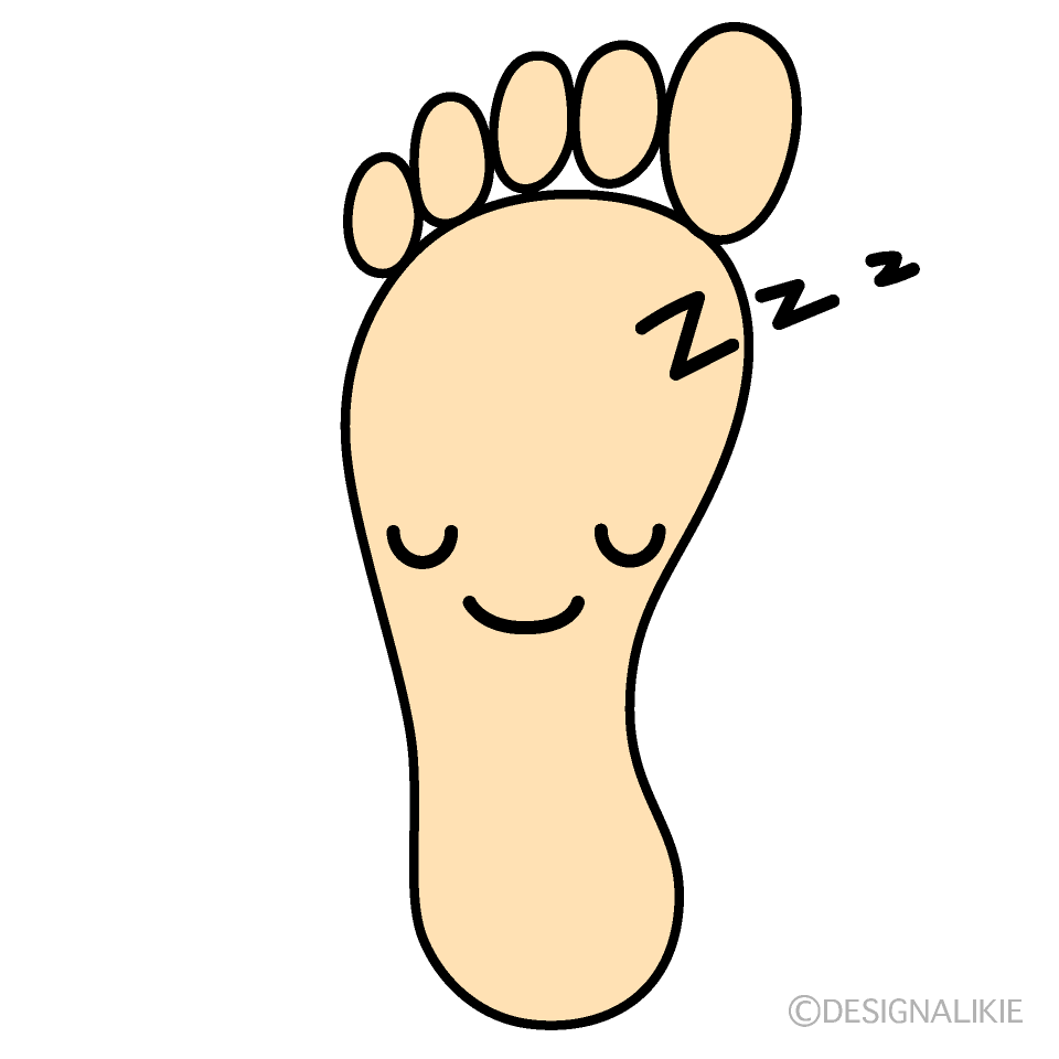 かわいい寝る足のイラスト素材 Illustcute