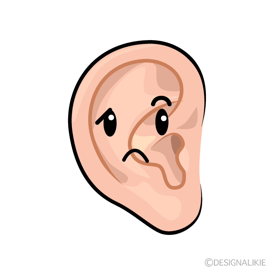 かわいい考える耳のイラスト素材 Illustcute