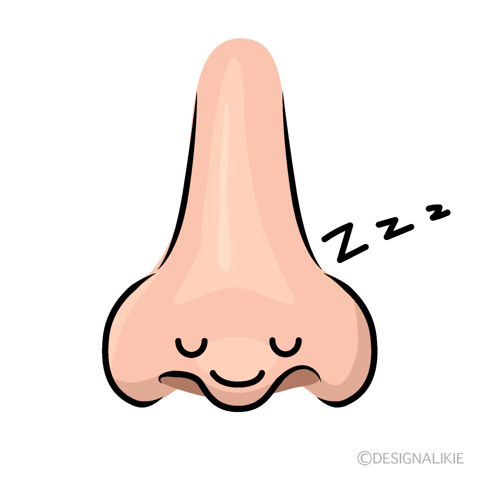 かわいい寝る鼻イラスト