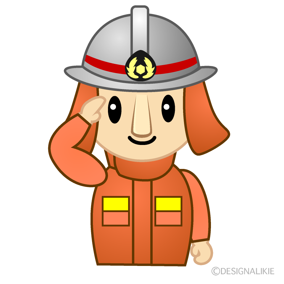 かわいい消防士のイラスト素材 Illustcute