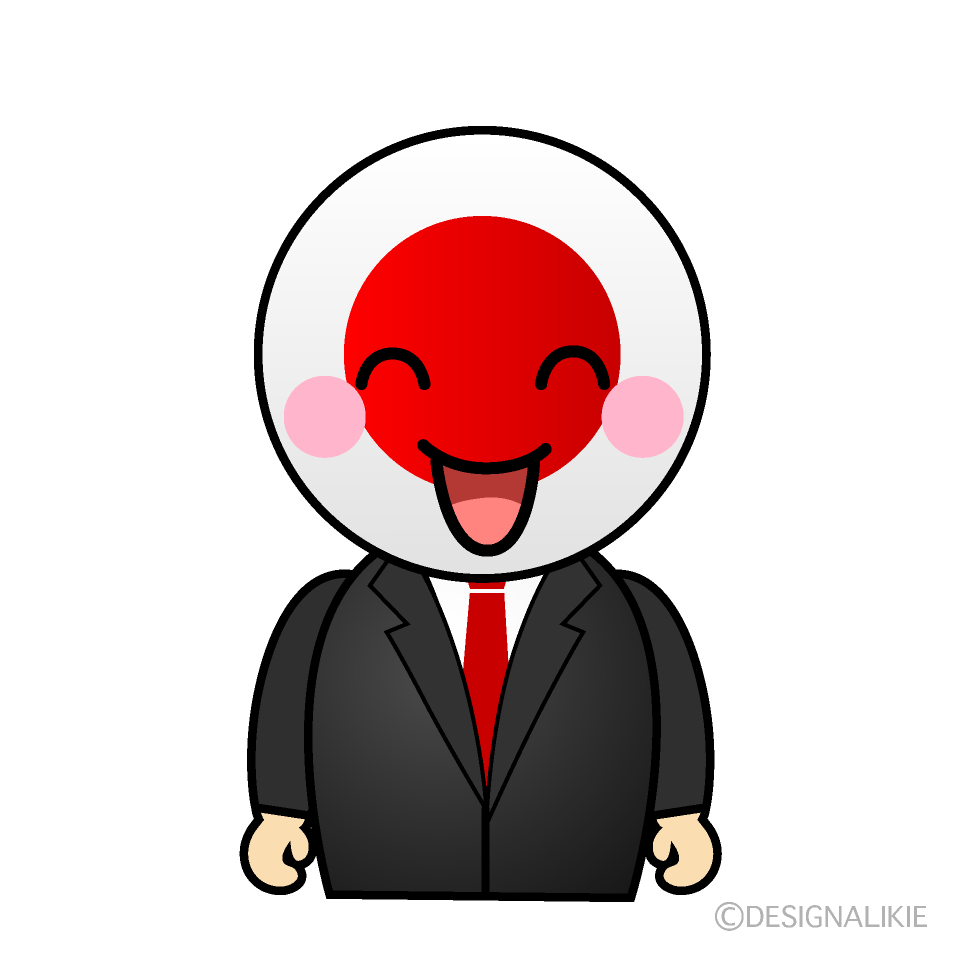かわいい笑顔の日本人のイラスト素材 Illustcute