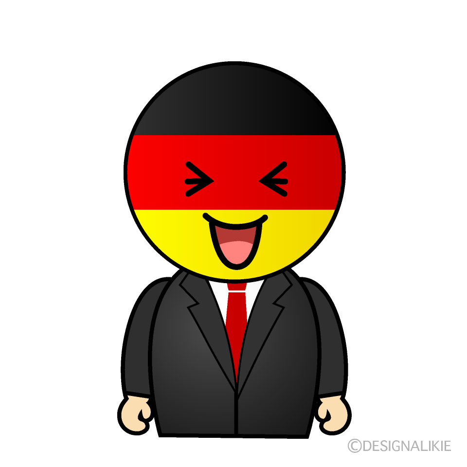 かわいい笑うドイツ人イラスト