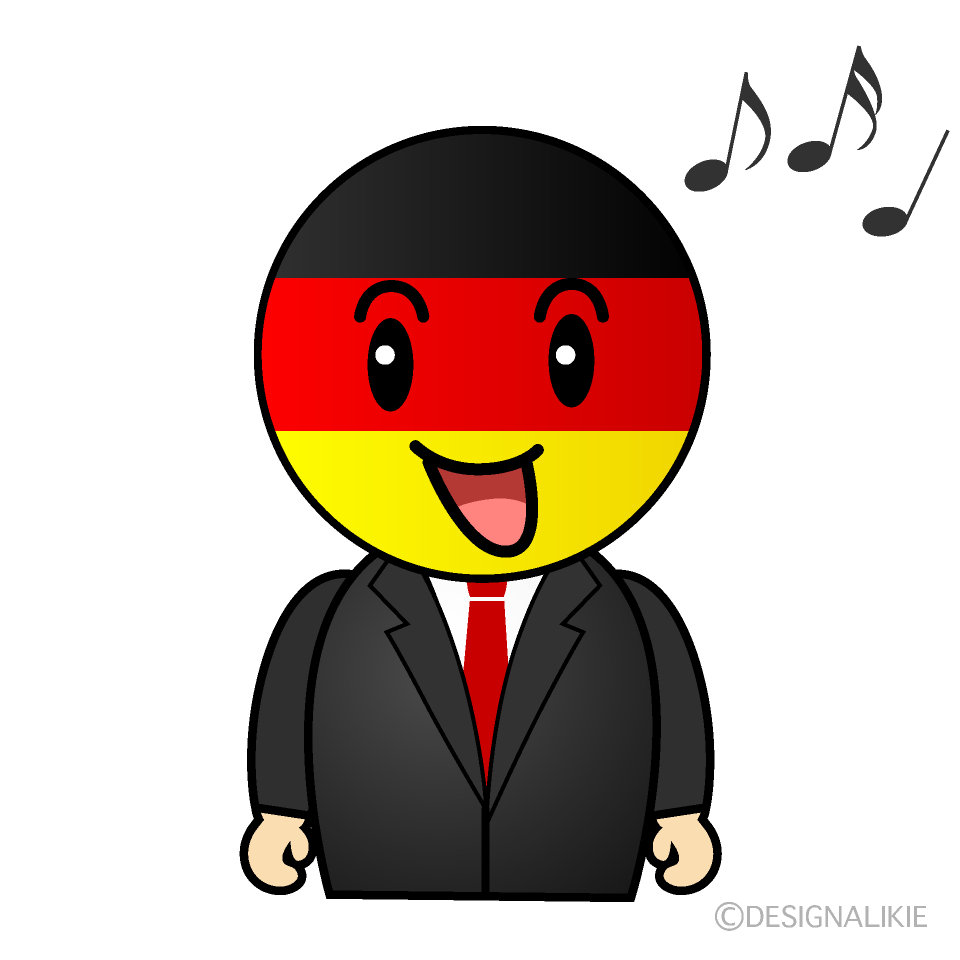 かわいい歌うドイツ人イラスト
