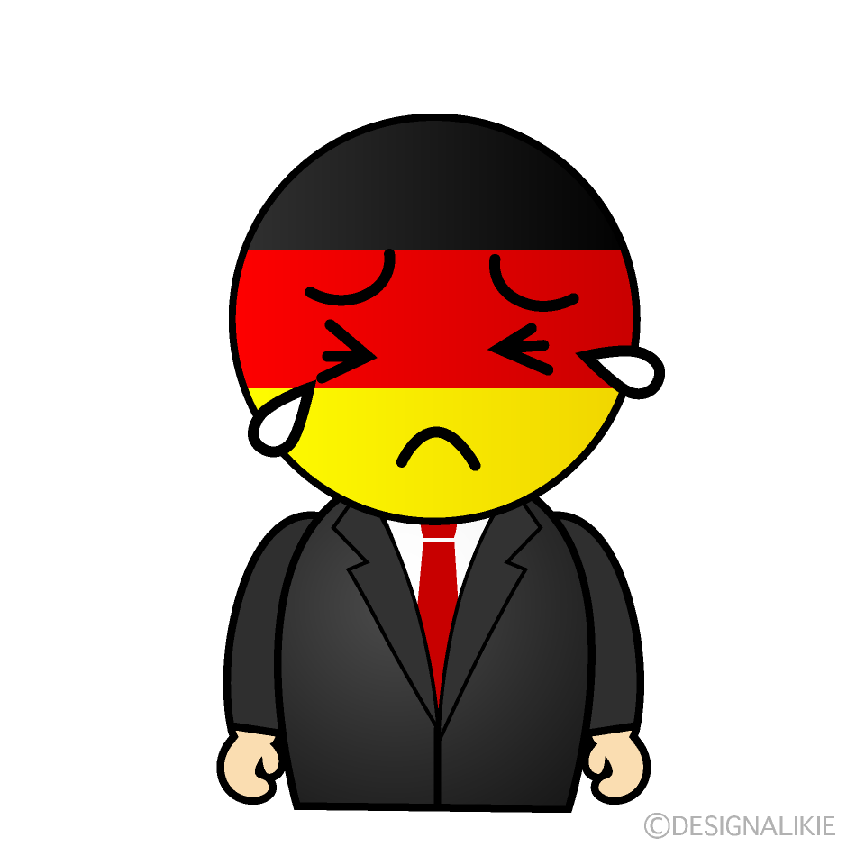 かわいい泣くドイツ人イラスト