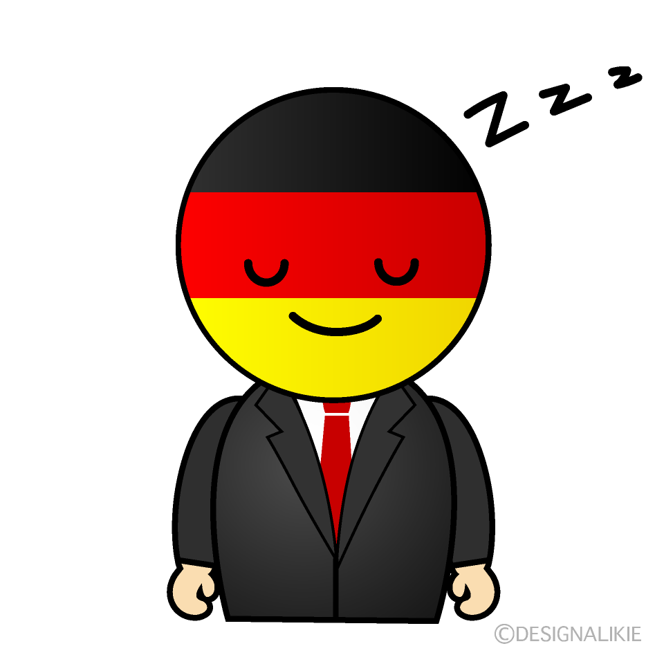 かわいい寝るドイツ人イラスト
