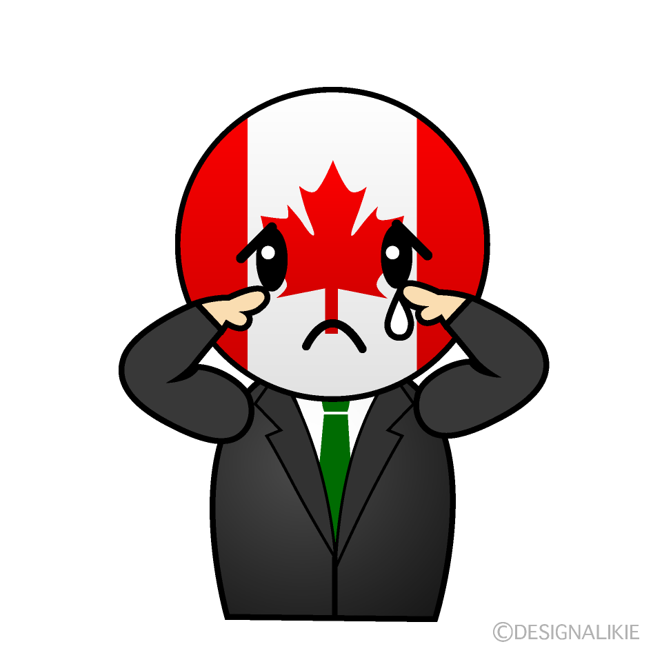 かわいい悲しいカナダ人のイラスト素材 Illustcute