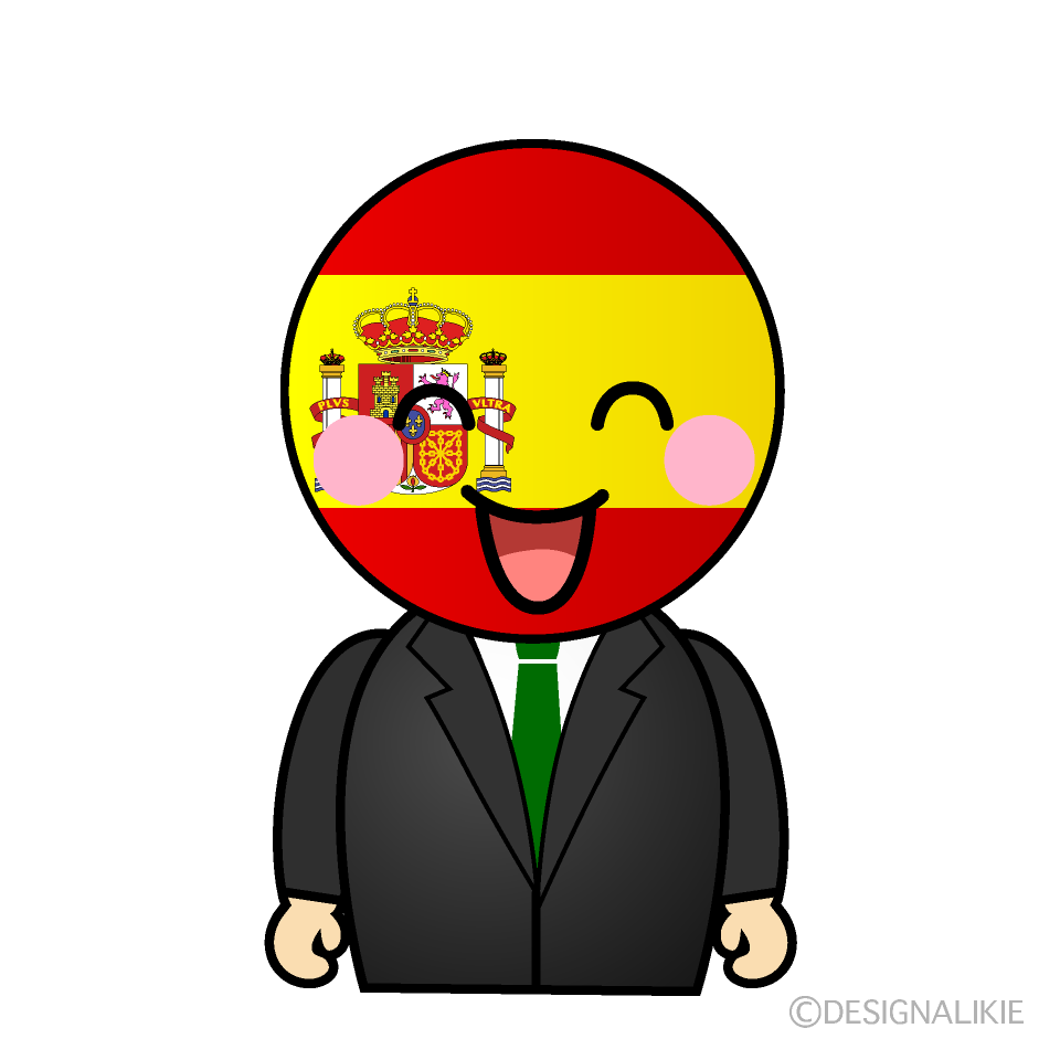かわいい笑顔のスペイン人のイラスト素材 Illustcute
