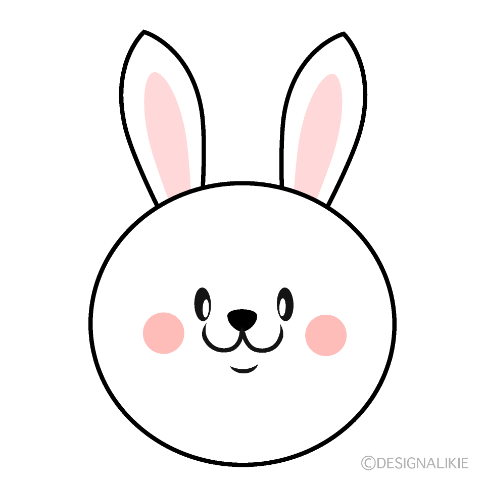 かわいい可愛いウサギ顔イラスト