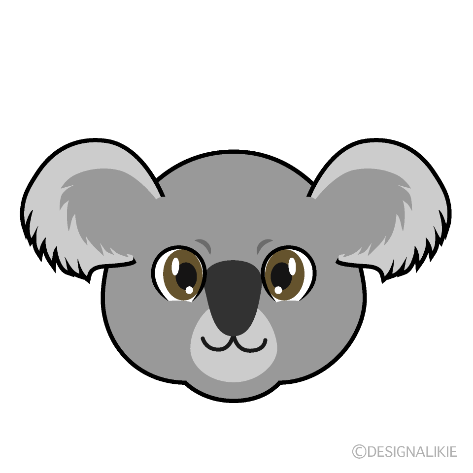 かわいいコアラの顔のイラスト素材 Illustcute