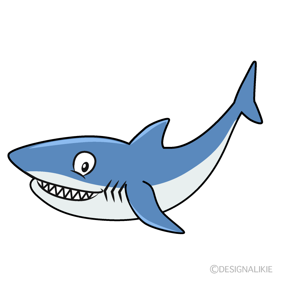 かわいいサメのイラスト素材 Illustcute