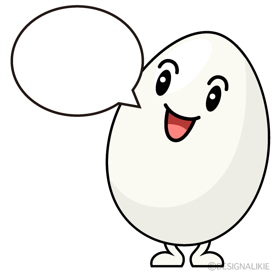 かわいい話す卵のイラスト素材 Illustcute