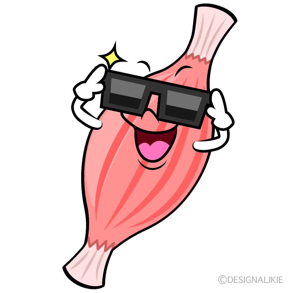 Cute Sunglasses Muscle Clipart