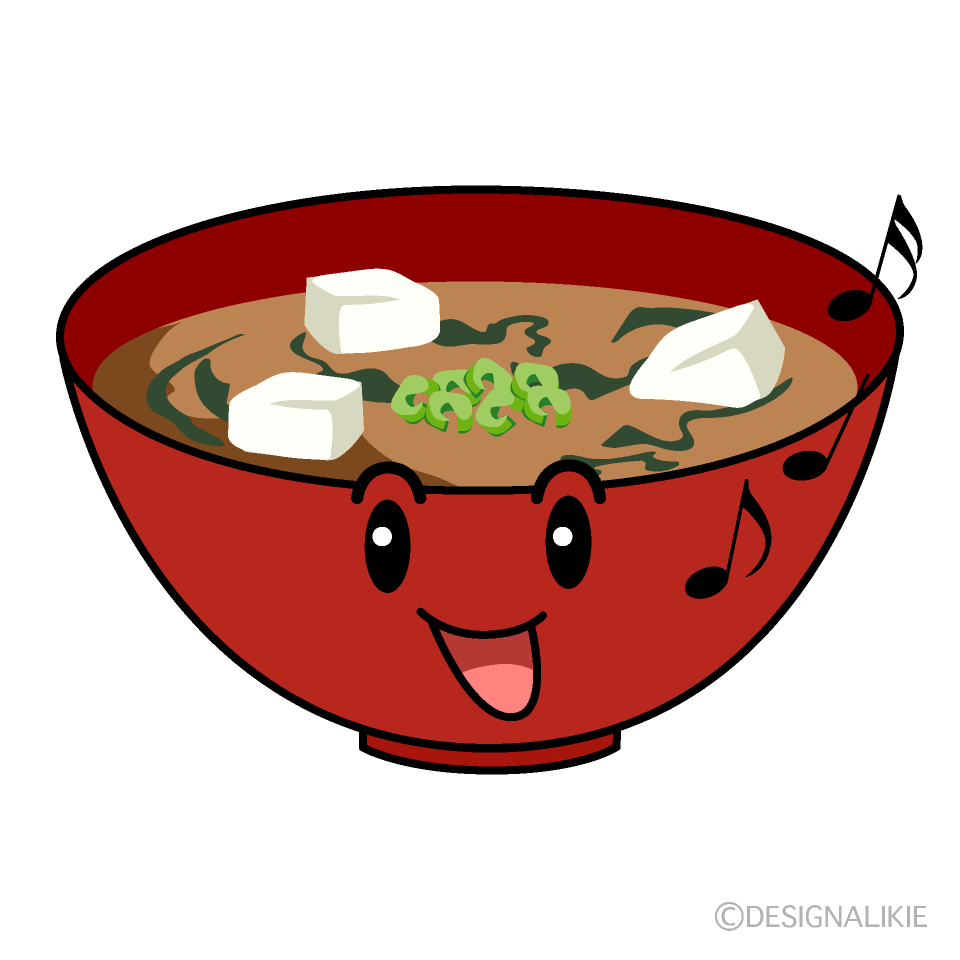 かわいい歌う味噌汁イラスト