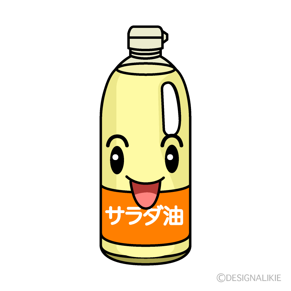 かわいい笑顔の油イラスト