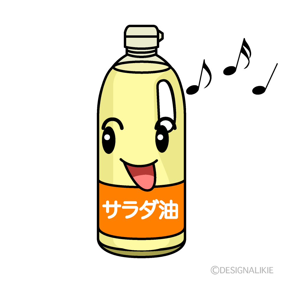 かわいい歌う油イラスト