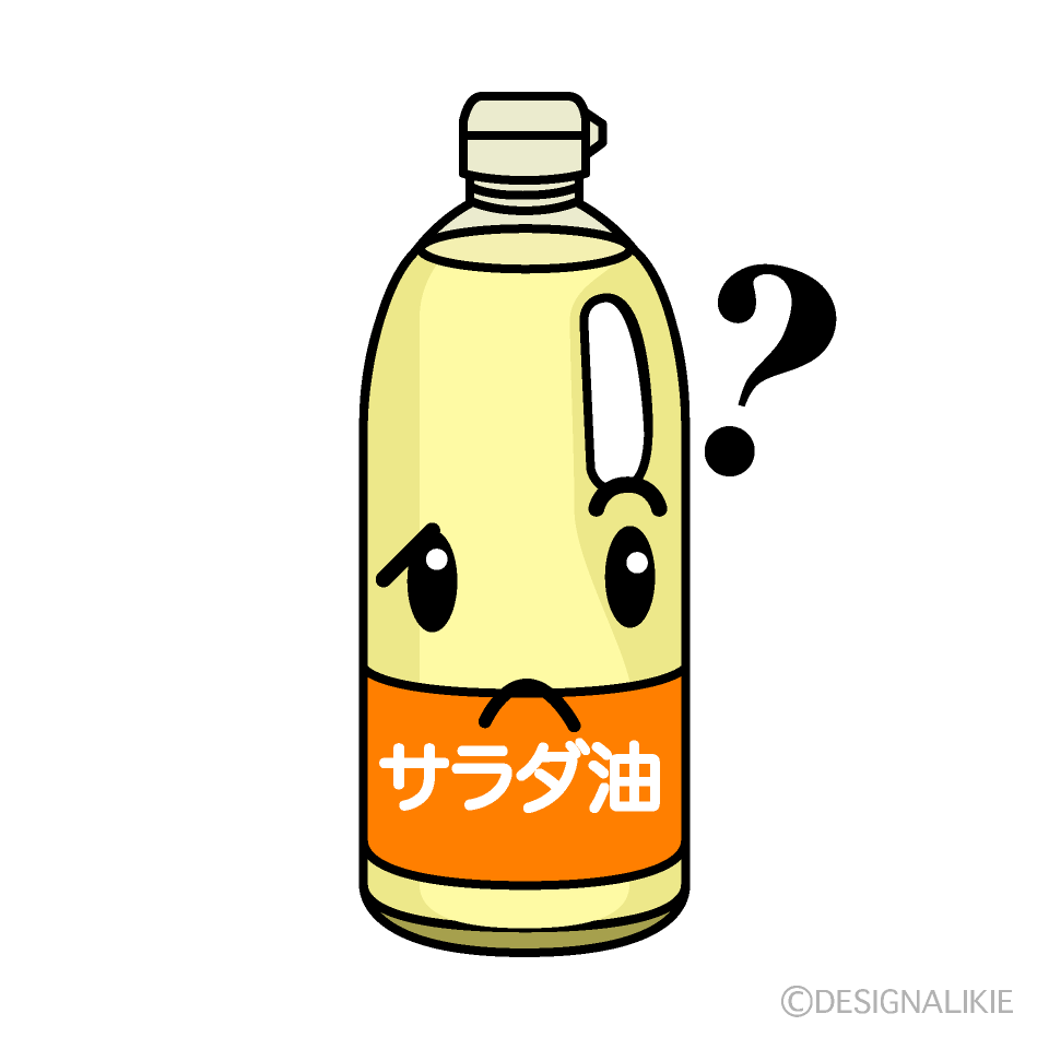 かわいい考える油イラスト