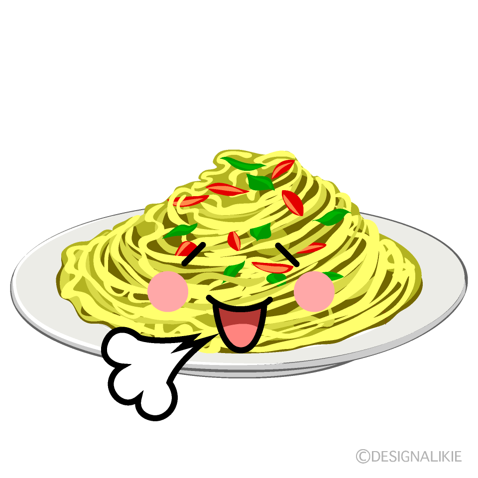 かわいいほっとするパスタイラスト