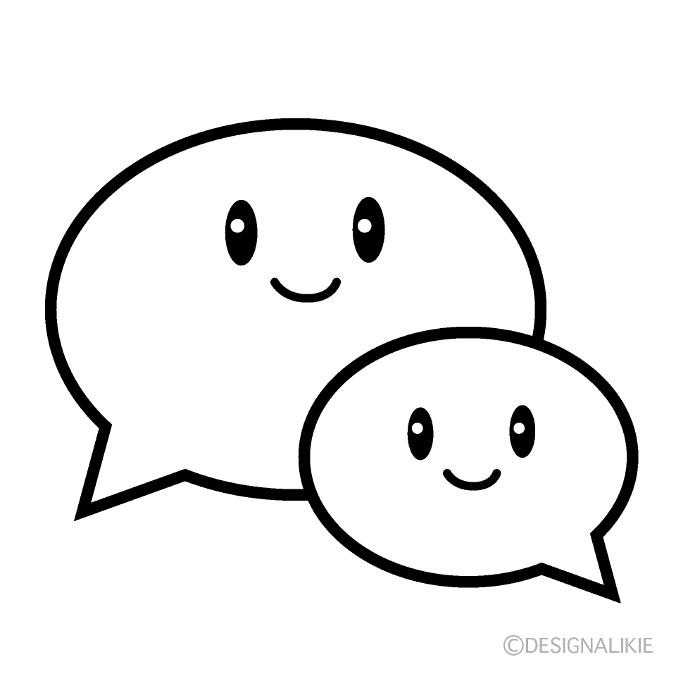 かわいい会話イラスト