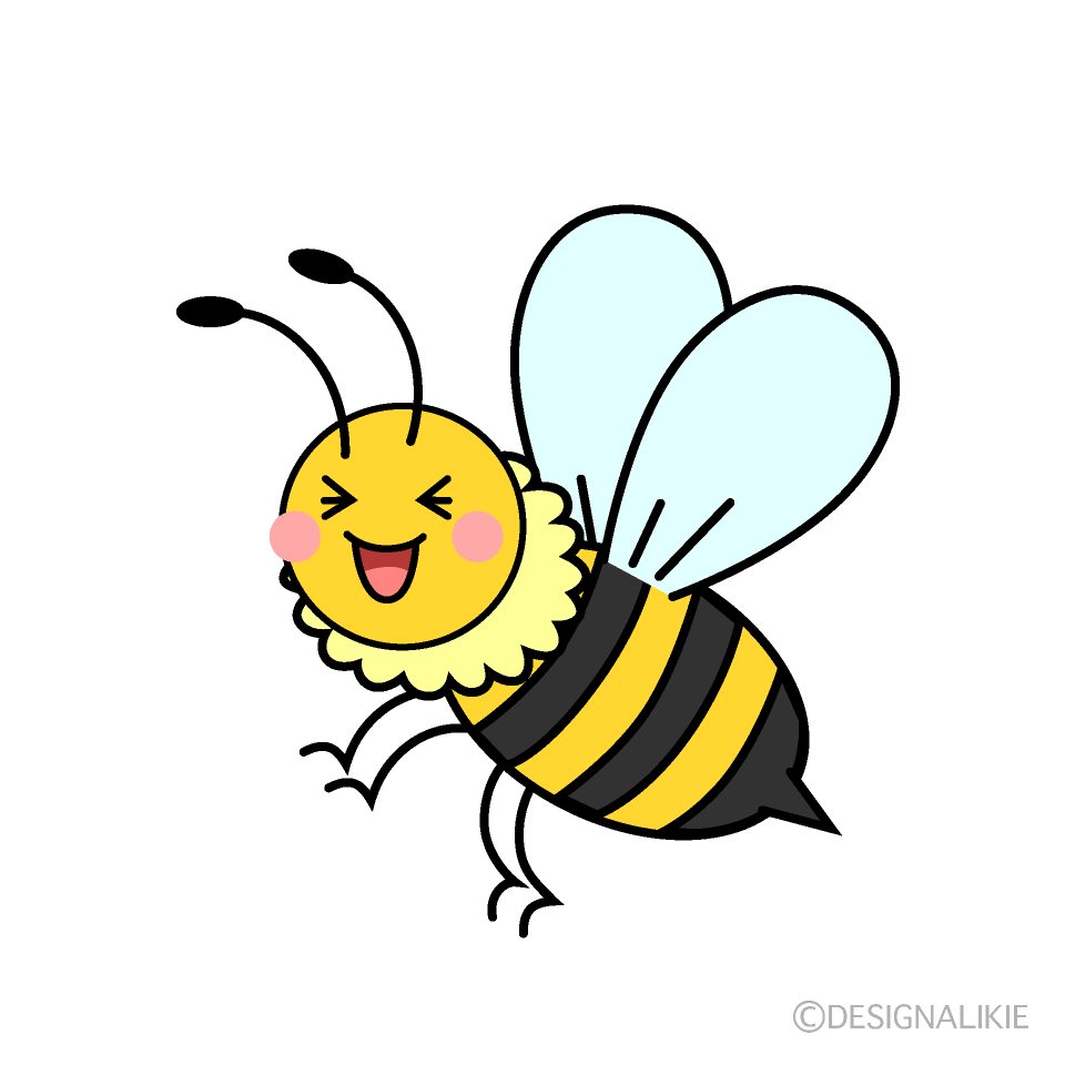 かわいいかっこいい蜂キャラクターのイラスト素材
