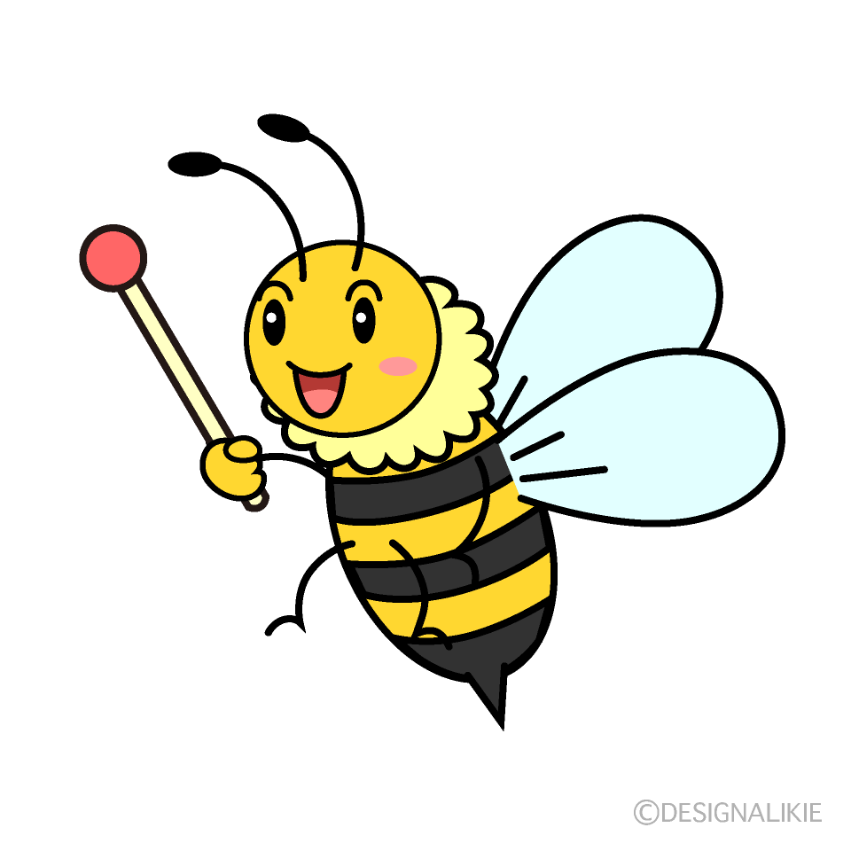 かわいい説明する蜂のイラスト素材 Illustcute