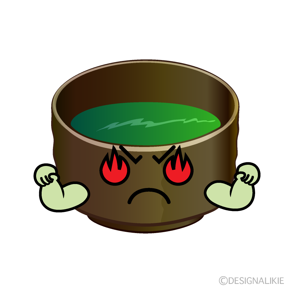 かわいい熱意の抹茶イラスト