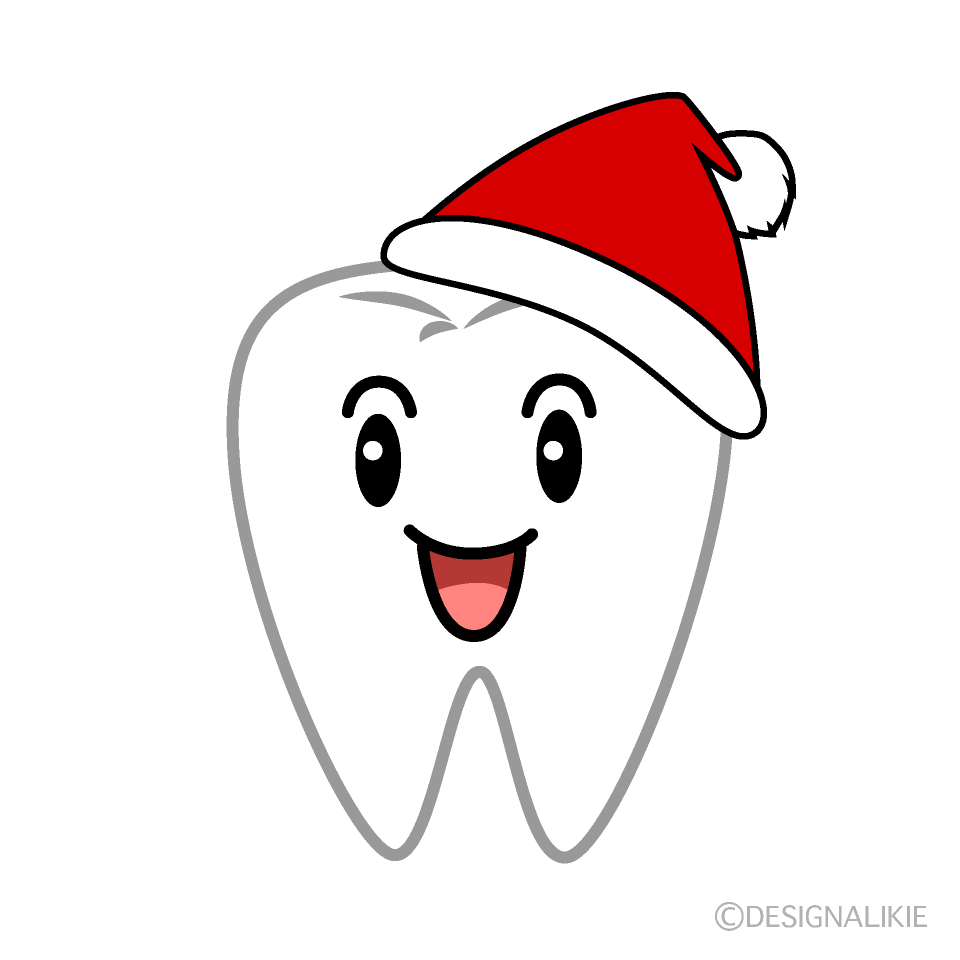 かわいいクリスマスの歯のイラスト素材 Illustcute