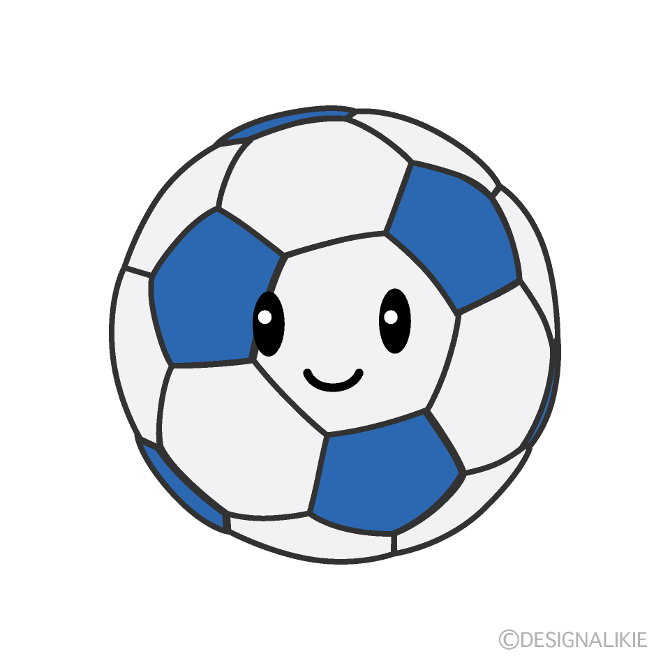 かわいいサッカーボールのイラスト素材 Illustcute