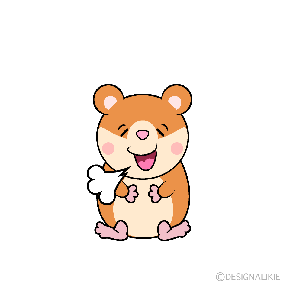 かわいいほっとするハムスターイラスト