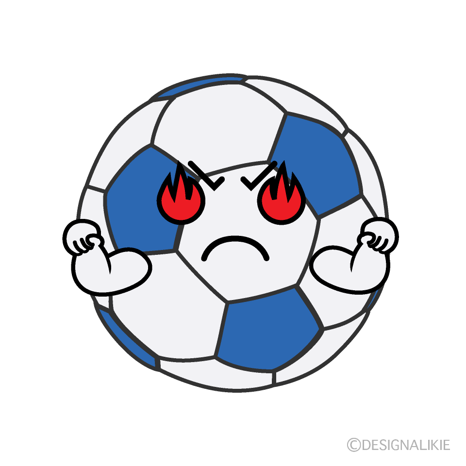 かわいい燃えるサッカーボールのイラスト素材 Illustcute