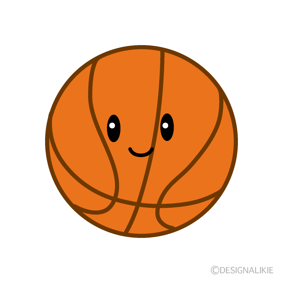 かわいいバスケットボールのイラスト素材 Illustcute