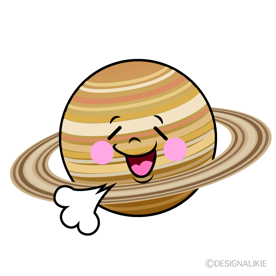 かわいいほっとする土星イラスト