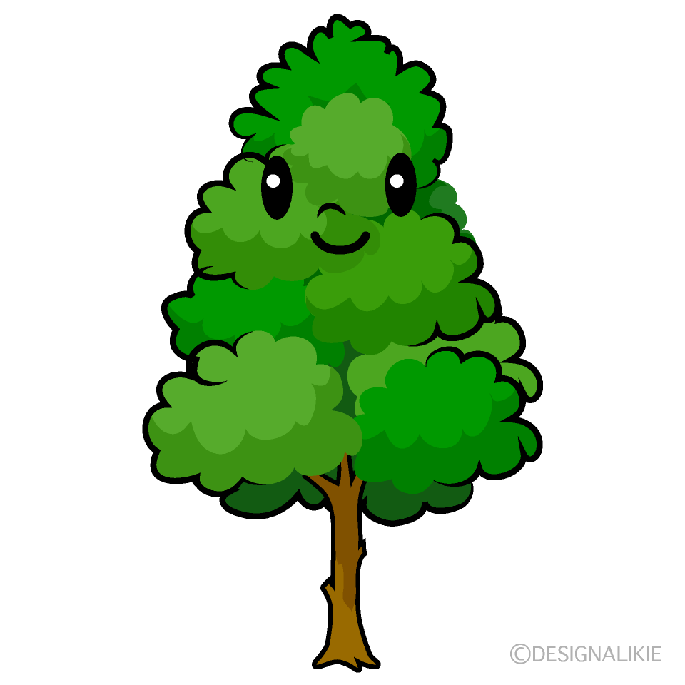 Cute Tall Tree Clipart