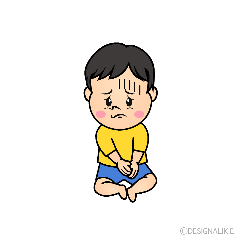 かわいいお辞儀する男児イラスト