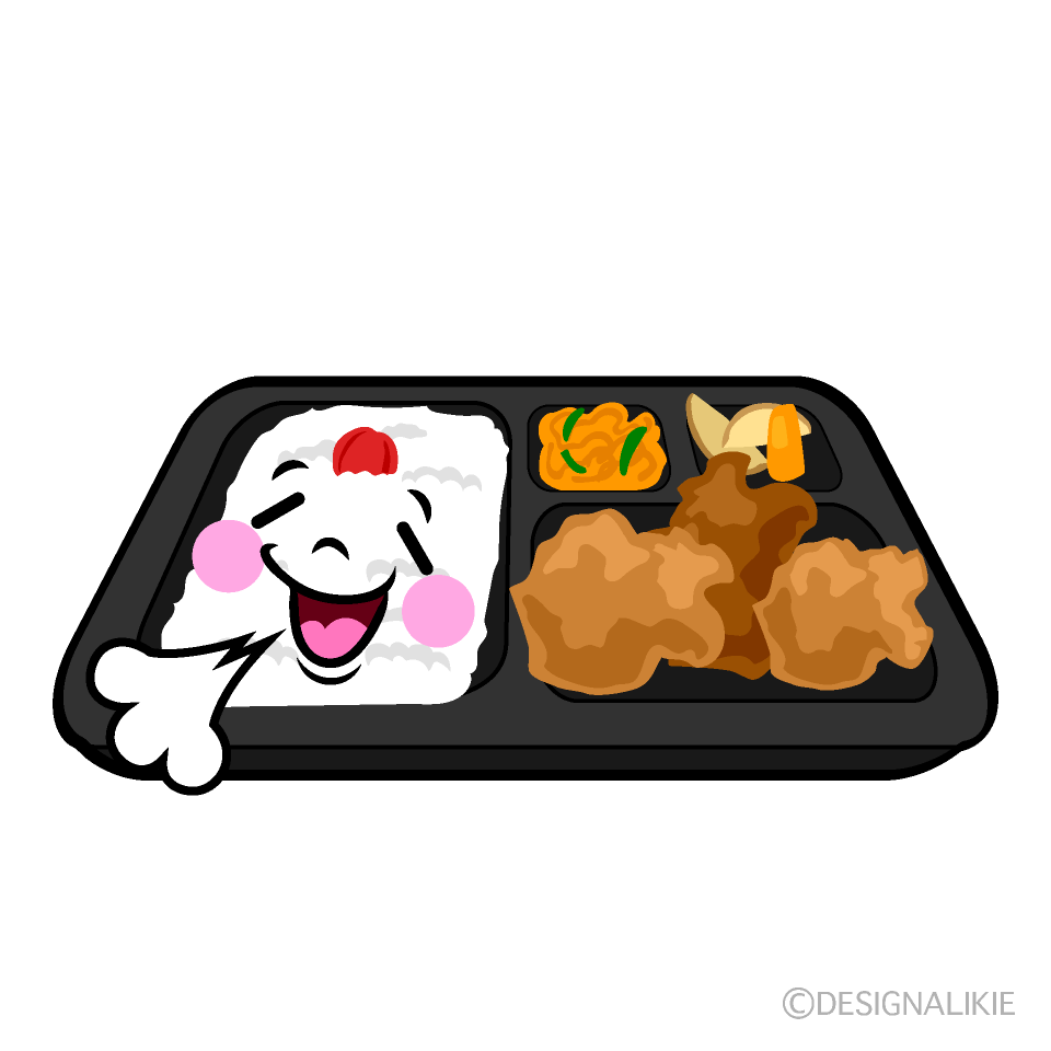 かわいいほっとするコンビニ弁当イラスト