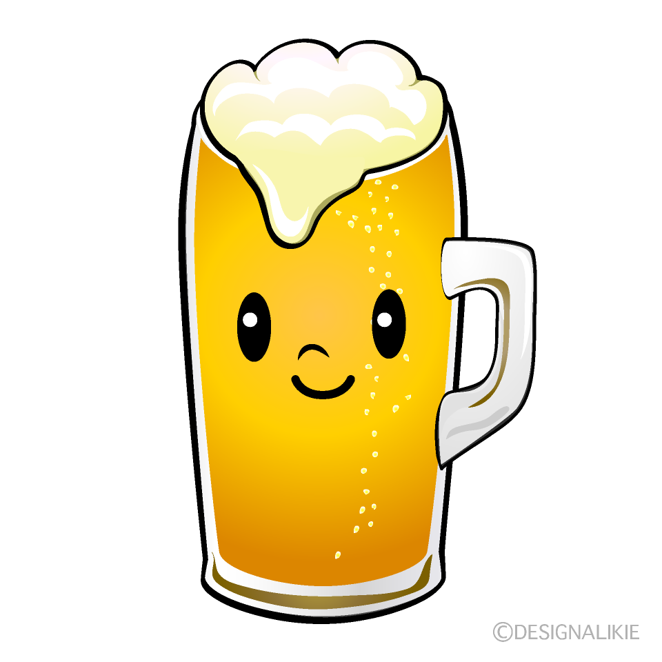 かわいい生ビールイラスト