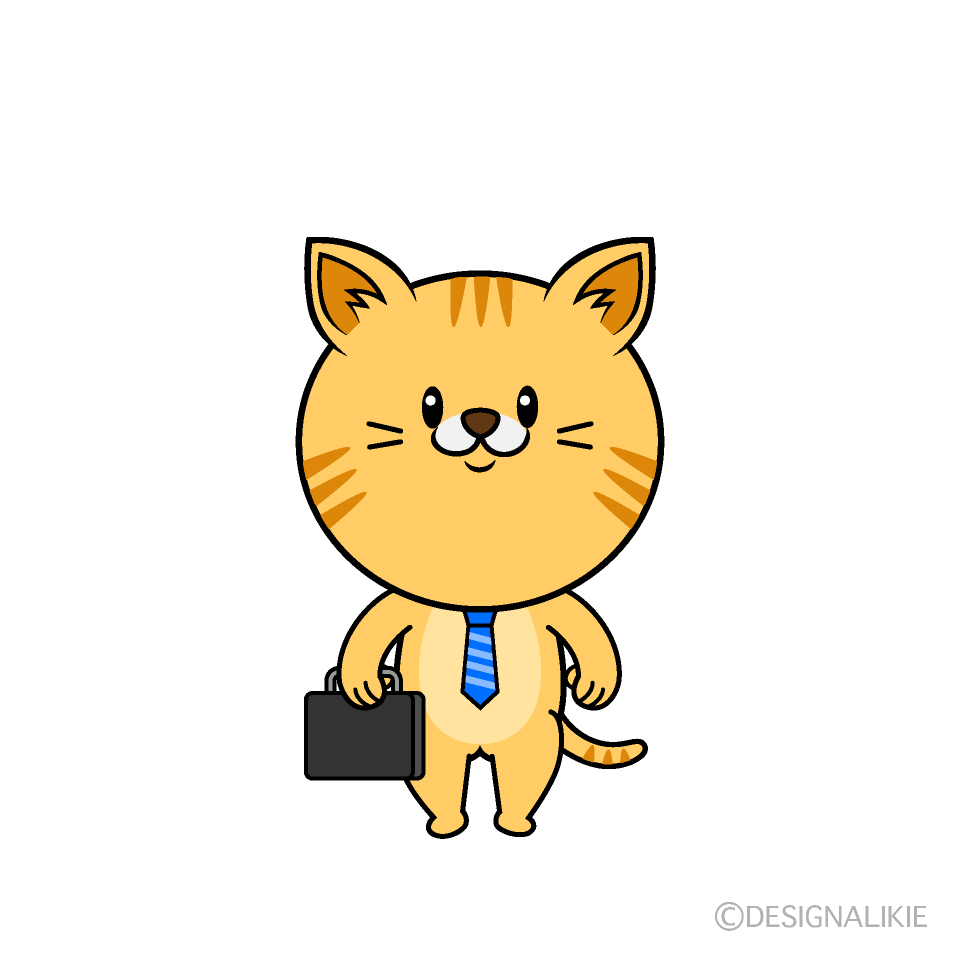 かわいいねこリーマン（トラ）イラスト