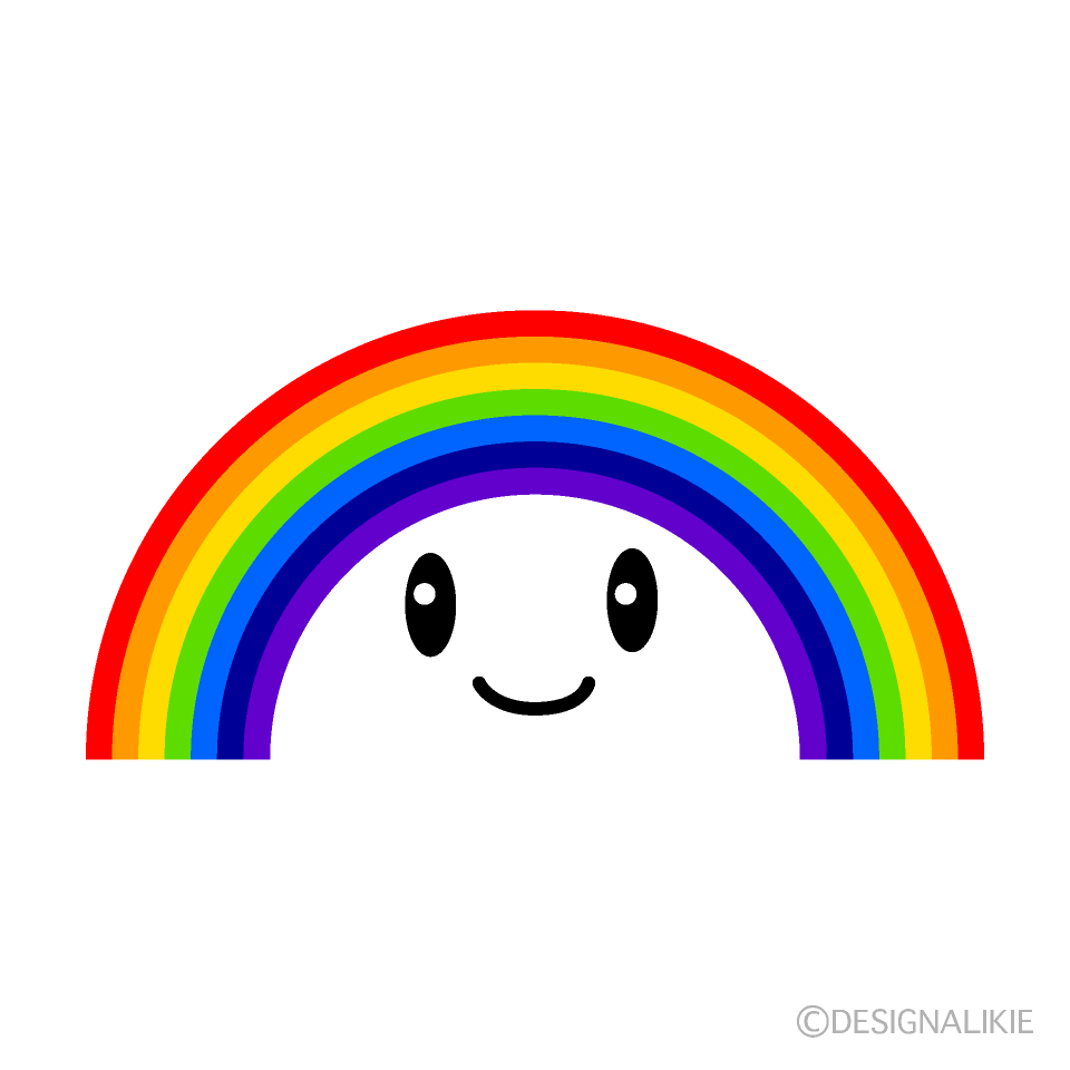 かわいい虹のイラスト素材 Illustcute