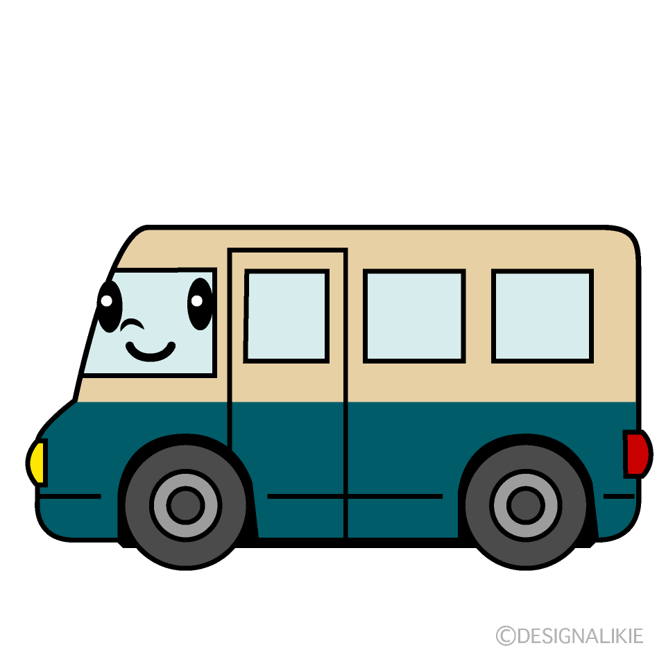 かわいい宅配車イラスト