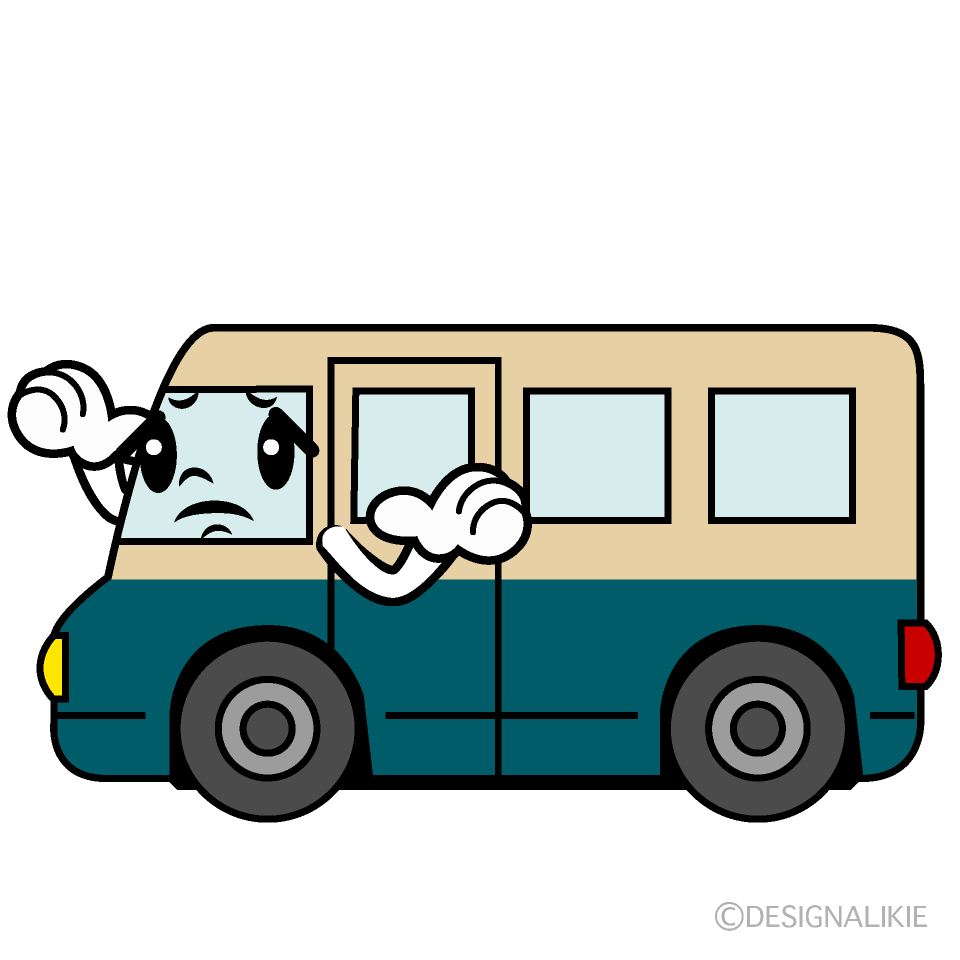 かわいい困る宅配車イラスト