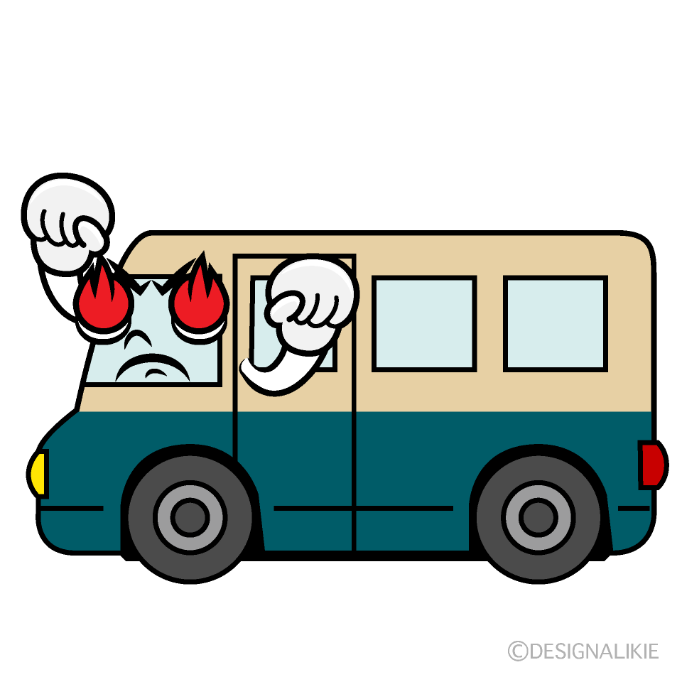 かわいい熱意の宅配車イラスト